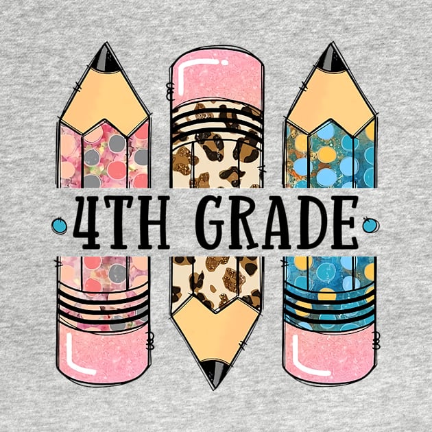 4th Grade Leopard Pencil Back To School Teachers Students by torifd1rosie